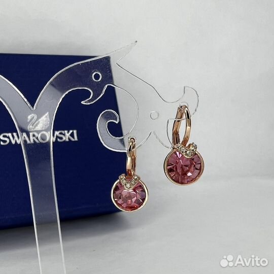 Swarovski Bella V розовые серьги