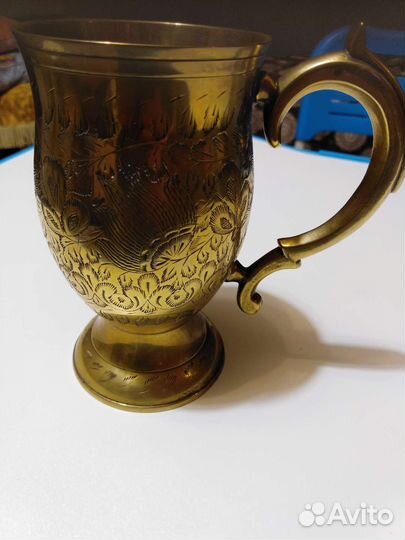 Кружка бронза, гравировка 