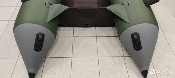Лодка пвх Тритон 335 Plus Б/У серый/зеленый