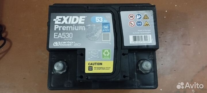 Новый аккумулятор Exide premium 53Ah 540A