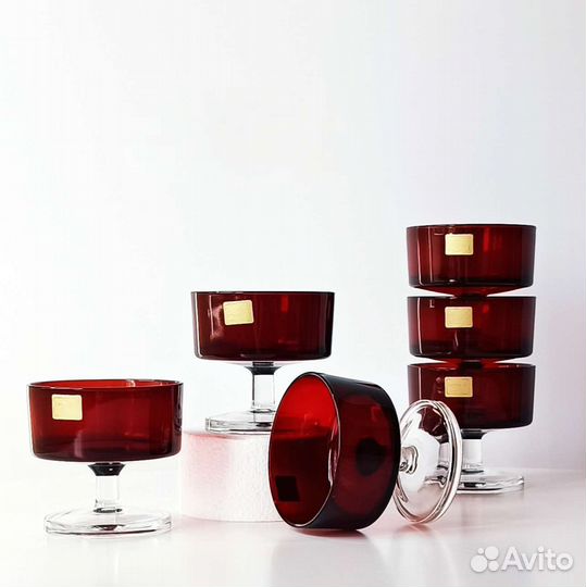 Набор винтажных фужеров креманок Франция