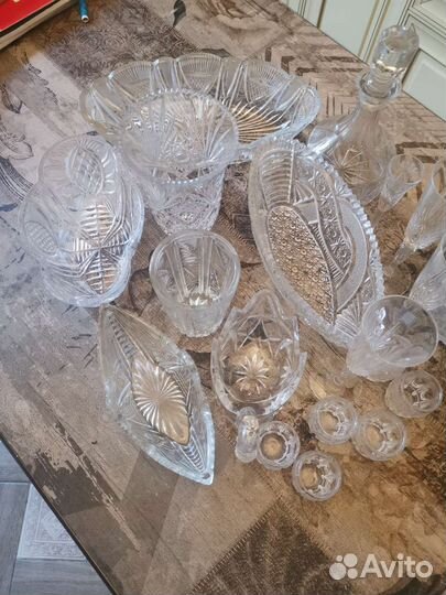 Ваза для фруктов хрусталь