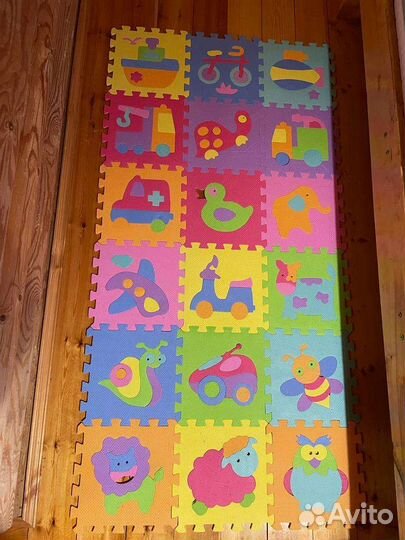 Детский коврик пазл б/у
