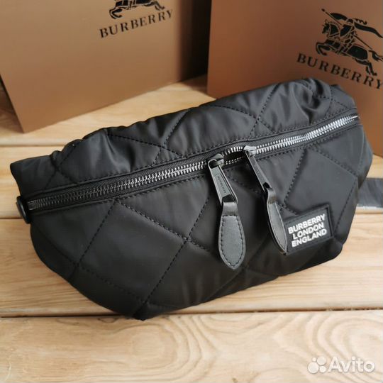 Burberry сумка поясная из нейлона