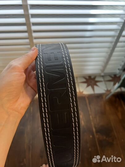 Узкий пояс для жима лежа из кожи Powermens