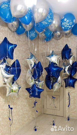 Воздушные шары с гелием, фонтан из шаров