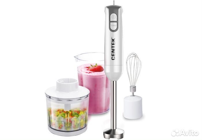 Блендер погружной Centek CT-1336, белый/серый