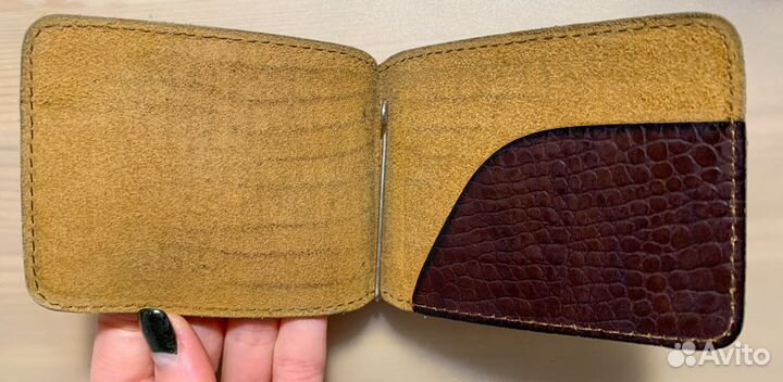 Зажим для денег кожа