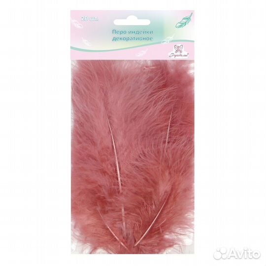 Перо индейки декоративное 
