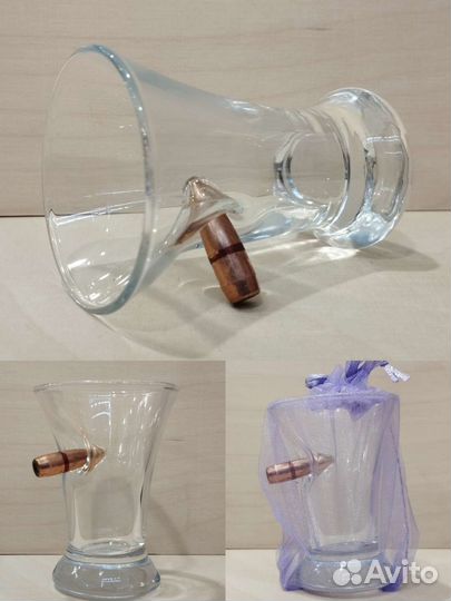 Стопка, рюмка с пулей 