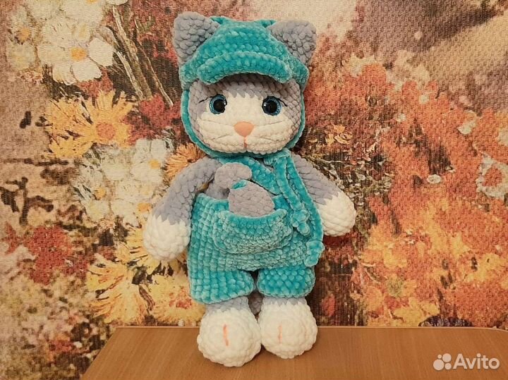 Вязаные игрушки кот