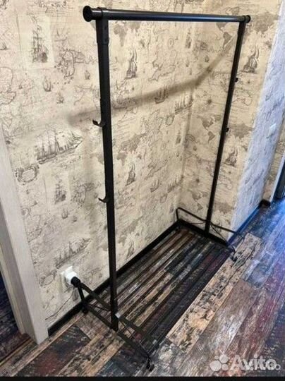 Вешалка (рейл)в стиле лофт напольная