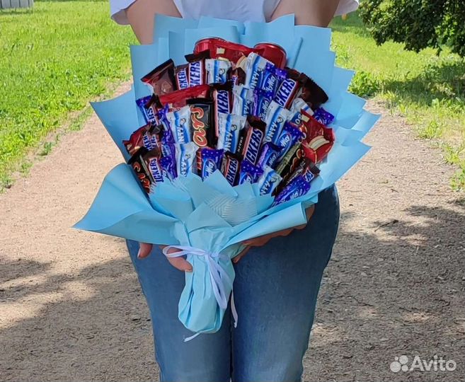 Сладкие букеты из конфет