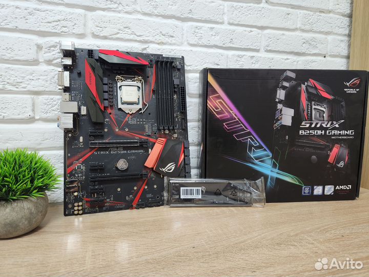 Материнская плата asus rog strix b250 gaming 1151