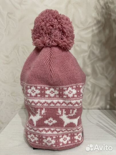 Шапка Finn Flare вязаная девичья новая (п/шерсть)