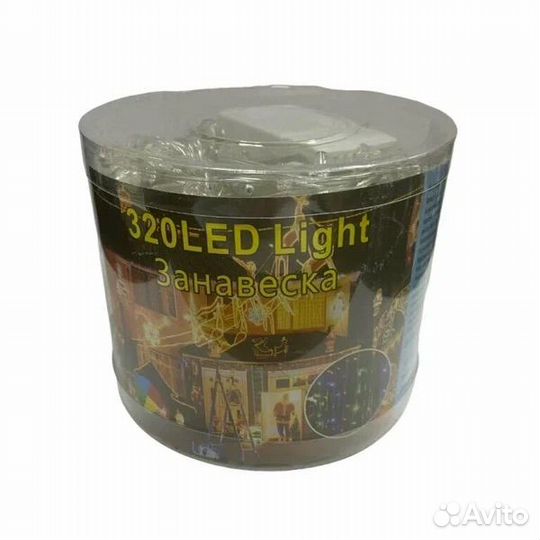 Светодиодная гирлянда штора на окно 2х2, 3х2, 3х3