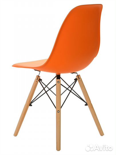 Стул в стиле eames DSW,оранжевый, 1 шт