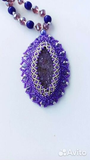 Подвеска с лепидолитом