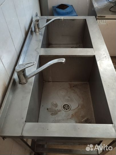 Ванна моечная двухсекционная 1200х600