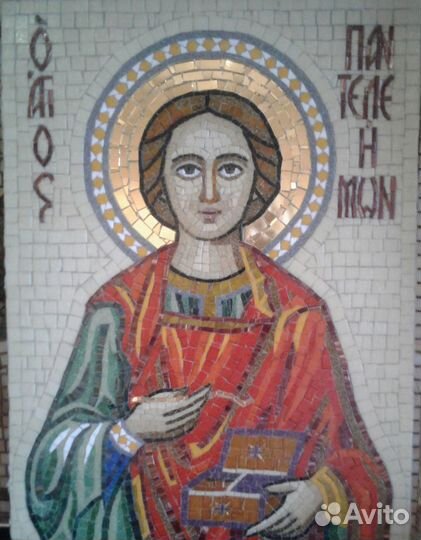 Иконы из мозаики Казанская,Серафим Саровский