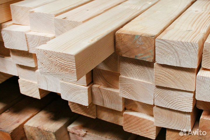 Брус ествественной влажности, 100х200мм, опт