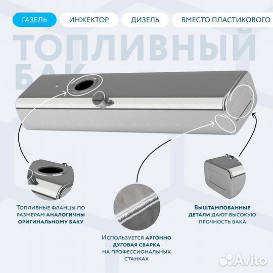 Алюминиевый бензобак 140л Газель вместо пластика