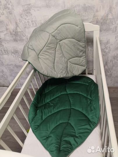 Листик плед коврик двухсторонние