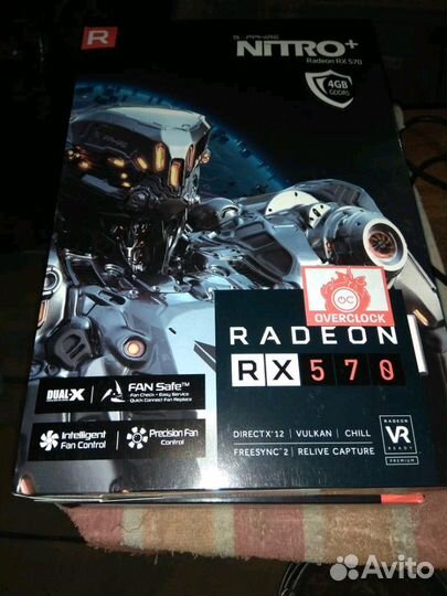 Видеокарта Rx 570 sapphire nitro+ 4gb