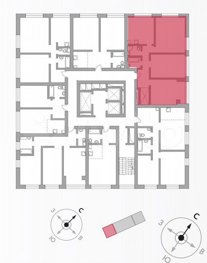 3-к. квартира, 85,5 м², 4/23 эт.