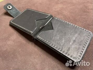 Зажим для денег из натуральной кожи