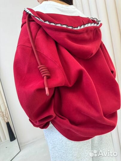 Толстовка на молнии оверсайз