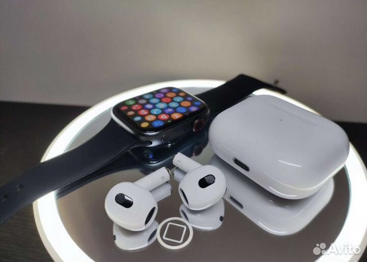 Apple airpods 3+Apple watch 8+чехол