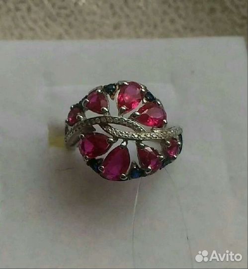 Серебряное кольцо, 17,5 размер