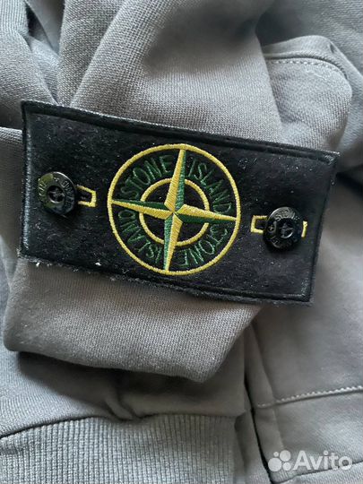Зип худи stone island зелёная