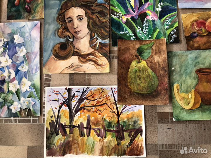 Картины разных лет акварель