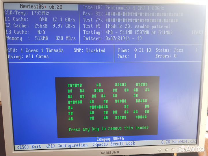 Оперативная память Samsung DDR1 512mb PC-3200