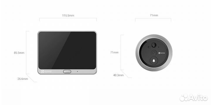 Ezviz DP2C WiFi дверной глазок