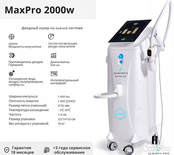 Диодный лазер Лю-Минес Max’Pro 2000W