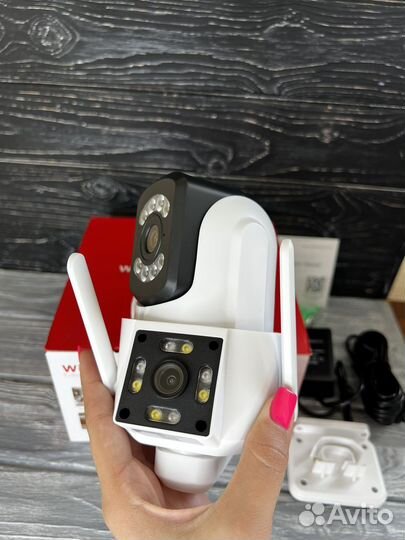 Уличная видеокамера Wi-Fi с двумя объективами