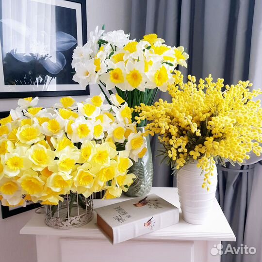 Букет нарциссов, искусственные цветы