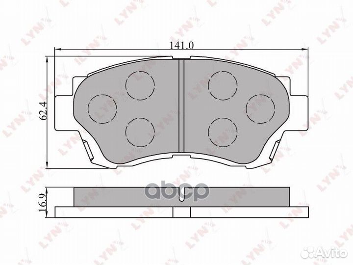 Колодки тормозные дисковые перед BD7520 LYN