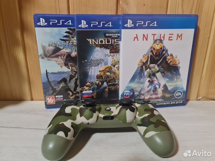 3 диска и Dualshock 4 ps4