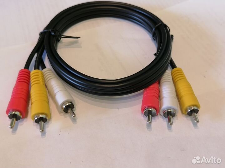 Шнур 3RCA-3RCA (тюльпаны) 1м