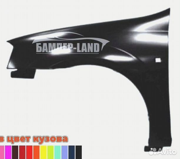Крыло правое Renault Logan Новый Любой цвет
