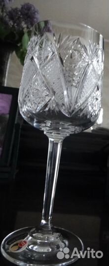 Хрустальные бокалы Богемия 80-ые (чехия) 6 штук