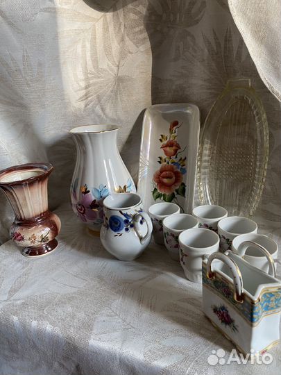 Фарфоровая, стеклянная посуда