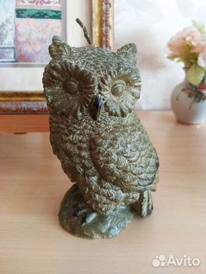 Фигурка совы свеча подсвечник 14 см