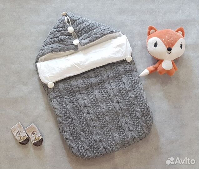 Конверт на выписку демисезон зима вязаный