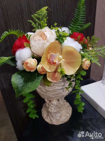 Интерьеpный букет цветы подарок интерьер