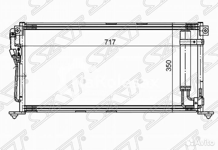 Радиатор кондиционера mitsubishi lancer 03-07